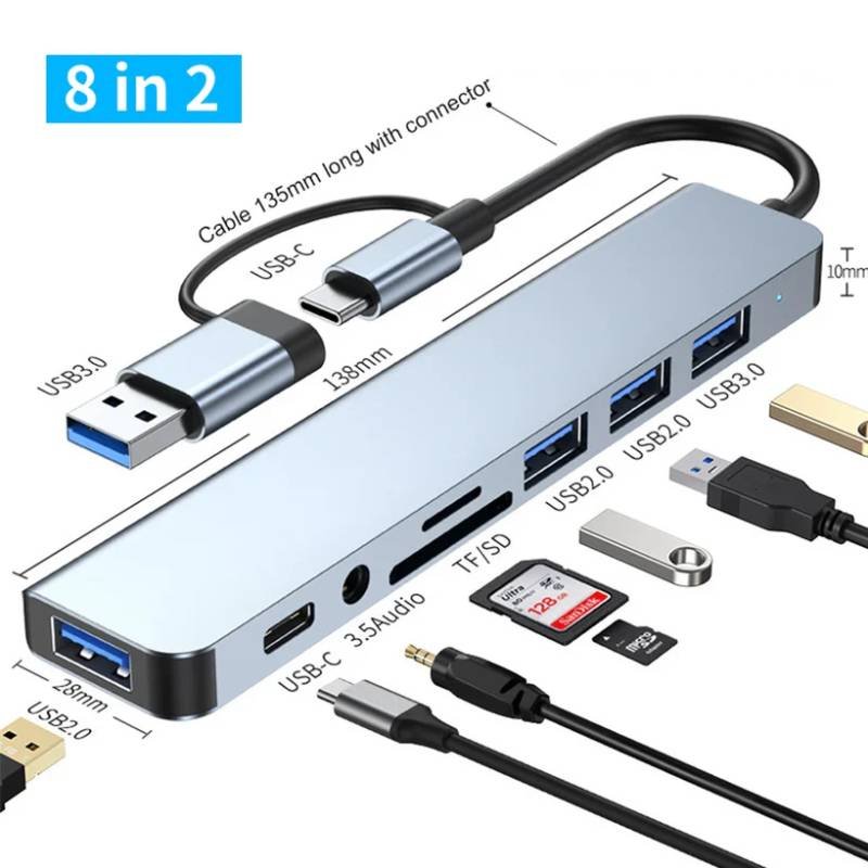 USB-A & Type-C Multi-Hub Docking Station